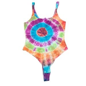 Tie Dye Scoop Neck Bodysuit